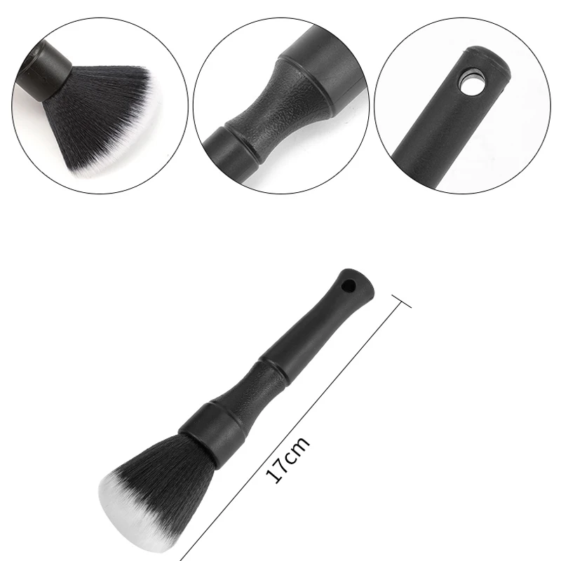 Car Detailing Brush Super Soft Auto Interior Detail Brush With Synthetic Bristles Car Dash Duster Brush Accessories 5