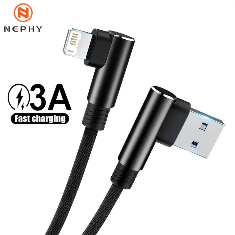 Fast Charge 90-Degree USB Cable - Extra Long 3M Elbow Charger Data Cord