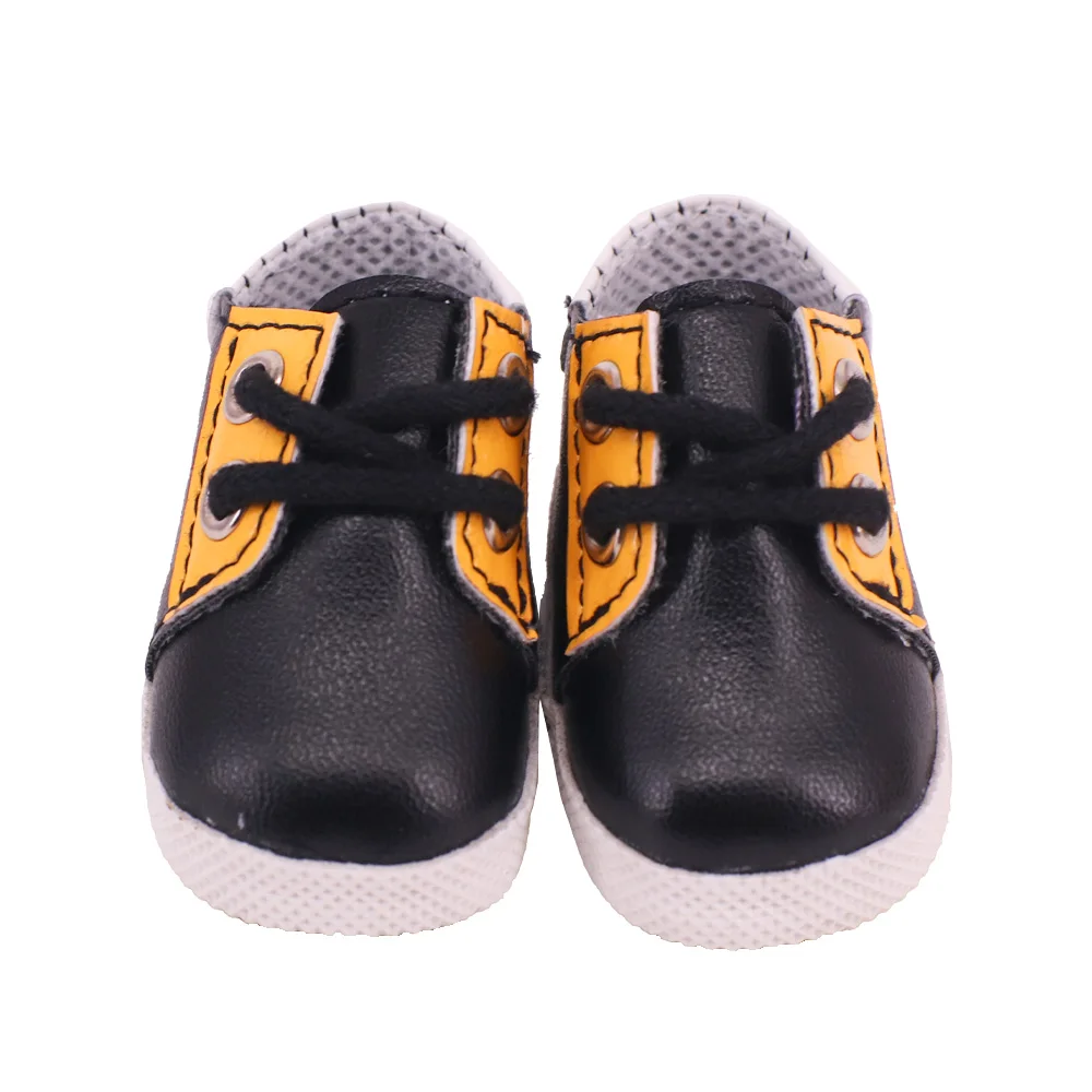 5Cm Black Doll Shoes Plush Boots Leather Shoes For 14.5Inch American Girl Doll,Nancy,Paola Reina,EXO Doll Our Generation Kid Toy 3