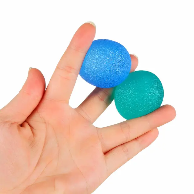 Silicone Ball Hand Grip Strength Trainer Adults Kids Wrist Rehab Therapy Stress Relief Finger Resistance Exercise Squeezer 3