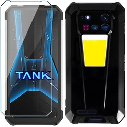 Dual - Function Protective Case with Tempered Glass Screen Protector and Silicone Cover for Tank 4 Pro (Black)