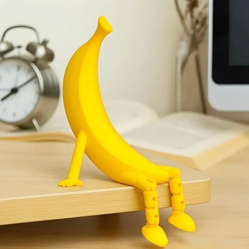 Creative 3D Printed Banana Plastics Sculpture For Garden Decortion Fun Home Decortions Handmade Artwork Desktop Ornaments Crafts