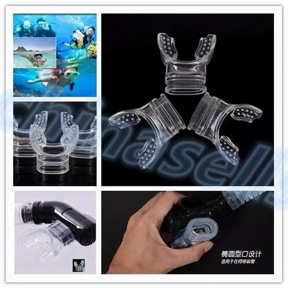 Safe Silicone Diving Mouthpiece Diving Snorkel Swimmers Snorkel Swimming Snorkel Underwater Dive Tube Snorkel Mouthpiece Regulator Swimming Snorkel Accessory kid adult