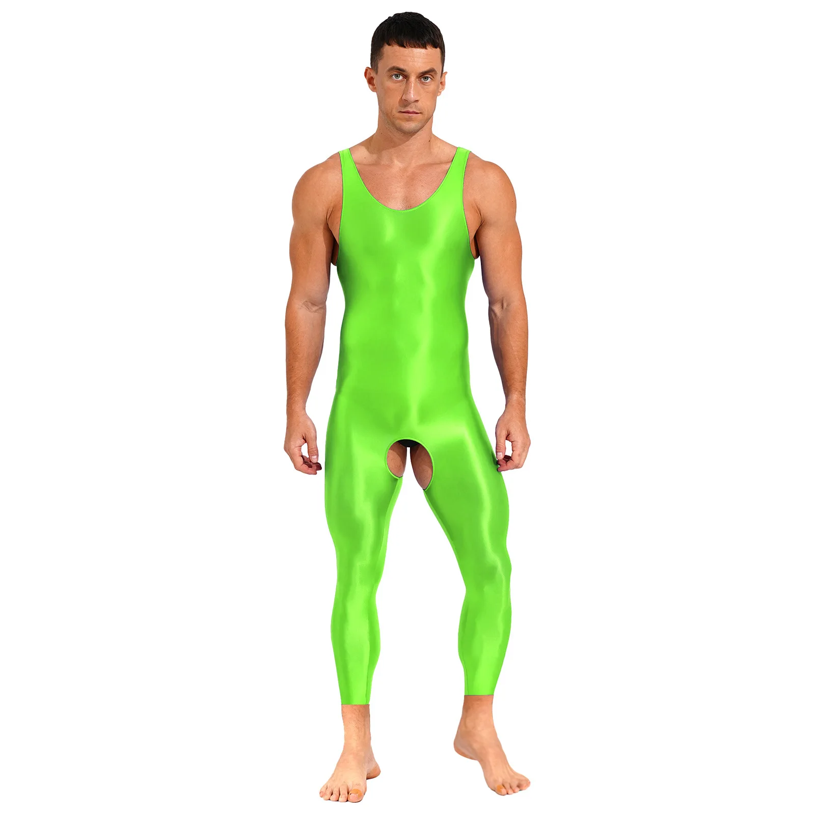 Collant Ouvert Brillant Pour Homme - Crotch Cut Out - Matière Transparente Et Douce - Sous-vêtements Sexy - 13