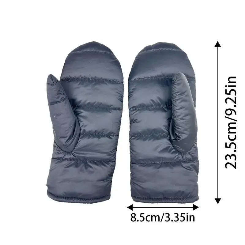 Winter Ski Mittens Women's Puff Down Mittens Womens Puff Down Waterproof Gloves Snowboarding Women's Cold Weather Mittens Winter 5