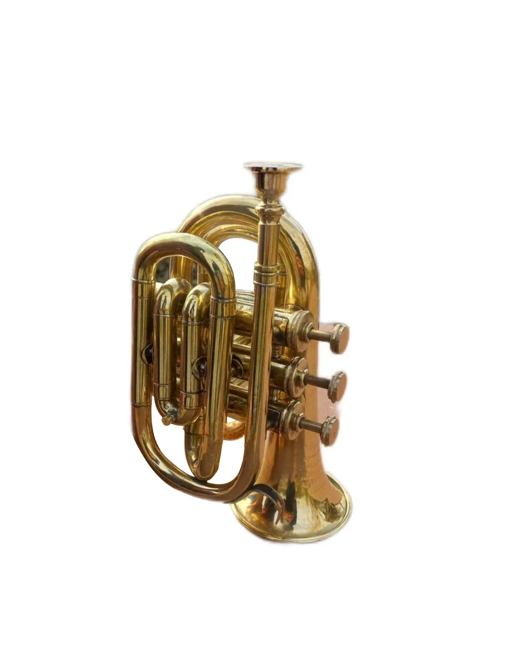 Professional Vintage Brass Trumpet Bb Pocket Trumpet 3 Valve Mouthpiece Gift
