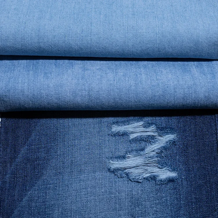 Pure Cotton Denim Fabric 6OZ Breathable Soft Cotton Jeanswear for Shirts And Pants Origin China for Clothing Accessories