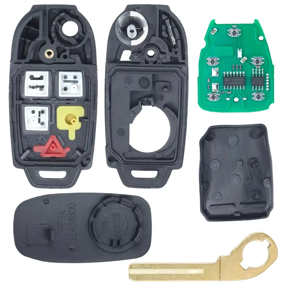 Car Remote Key Car Key Key Shell Key Case Car Key Shell 5 Buttons Car Flip Remote Key Fob for Volvo XC70 XC90 S60 S70 S80 V70 2004-2015