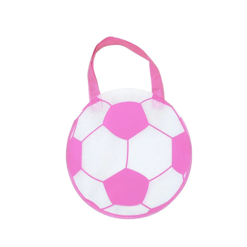 5-20Pcs Non-Woven Round Football Theme Handheld Gift Bag for Football Carnival Celebration Birthday Party Holiday Candy Gift Bag 2