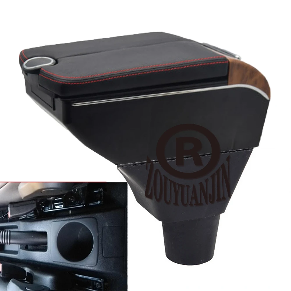 

For Renault Logan Armrest Box Center Console Storage Elbow Rest Arm with Phone Charging USB Cup Holder