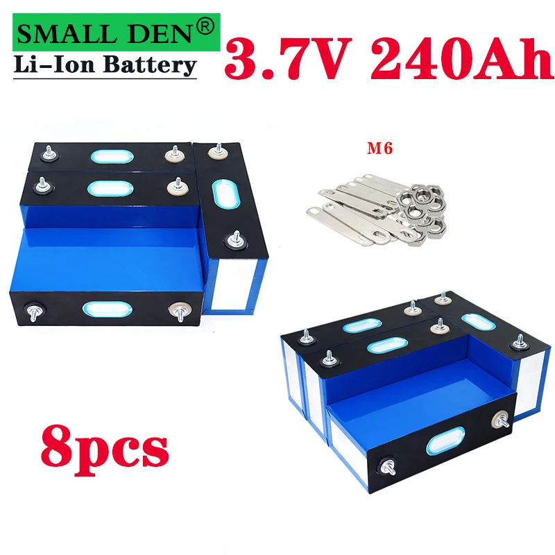 

8pcs Brand New 3.7V 240Ah Lithium Battery 3C High Power Large Capacity DIY 12v 24v Electric Vehicle RV Inverter Solar