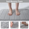 Homaxy Absorbent Bath Mat Non-Slip Bathroom Rug Soft Memory Foam Kitchen Floor Carpet Velvet Bathroom Carpet Home Decor Foot Mat 2
