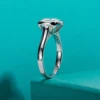AnuJewel 3ct D Color Cushion Cut Moissanite Bezel Engagement Wedding Ring 925 Sterling Silver Rings For Women Jewelry Wholesale 4