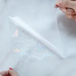 Description Picture 4 of item3D Frosting Window Privacy Film Matte Static Vinyl Glass Movie Stickers Anti Light UV Crescent Adhesive Mirror Foil Clings Tools