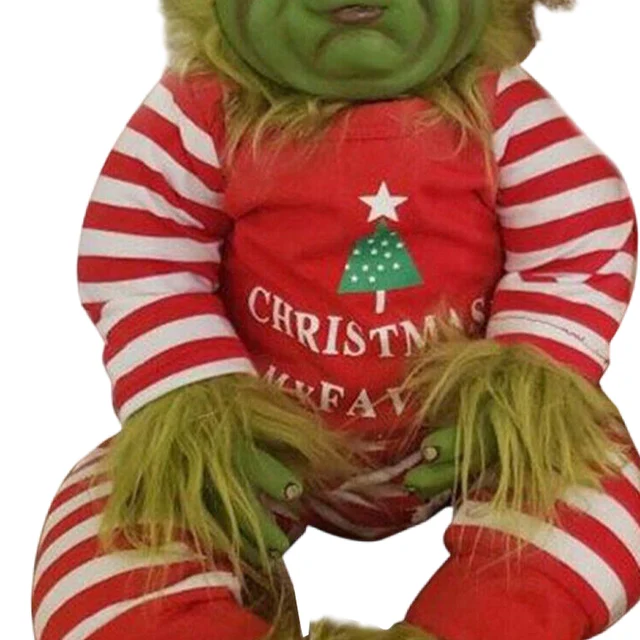 Christmas Plush Doll Green Monster Doll Christmas Grinch Baby Toys Soft Christmas Decorations Plush Toy Children Doll Xmas Decor 6