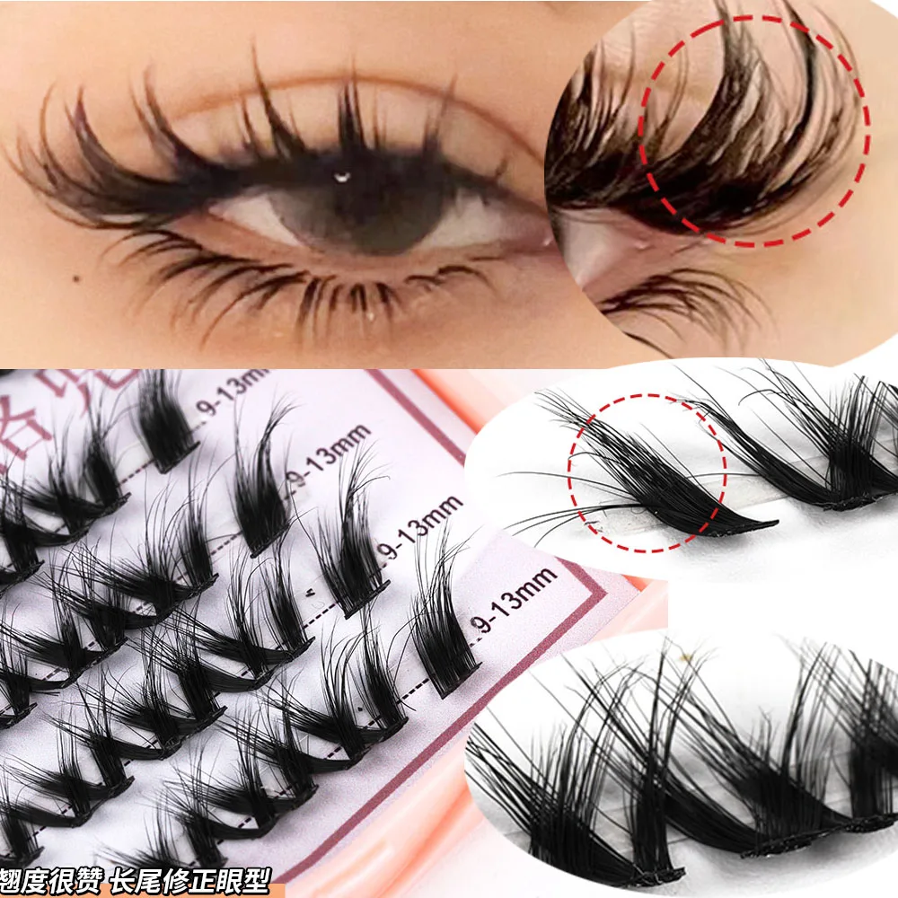 

NEW Mix 8DFluffy Single Cluster Eyelash Extension Segmented Natural Mink cat Eye Effect makeup Lashes Individual False eyelashes