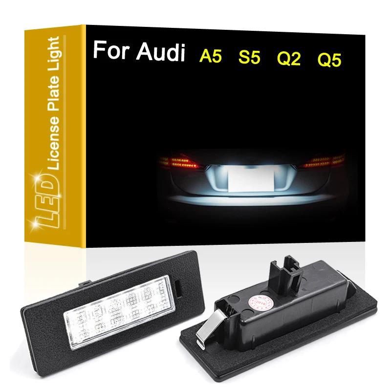 12v Led Number Plate Lamp For Audi A5 20162019 S5 20162019 Q2 2016