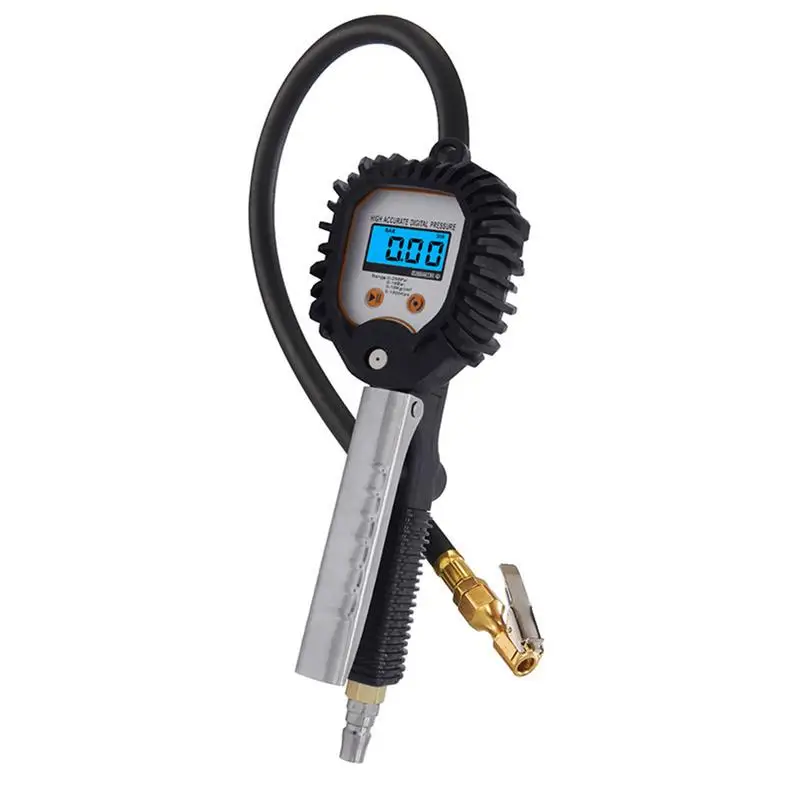 

Digital Tire Inflator With Pressure Gauge 255 PSI Auto Tire Gauge With 4 Settings Heavy Duty Air Compressor Accessories With