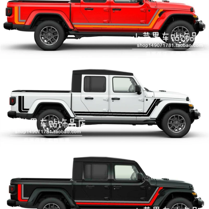 

Car stickers FOR JEEP Wrangler Gladiator JT pickup Gladiator garland decoration modified body Decal sports film accessories