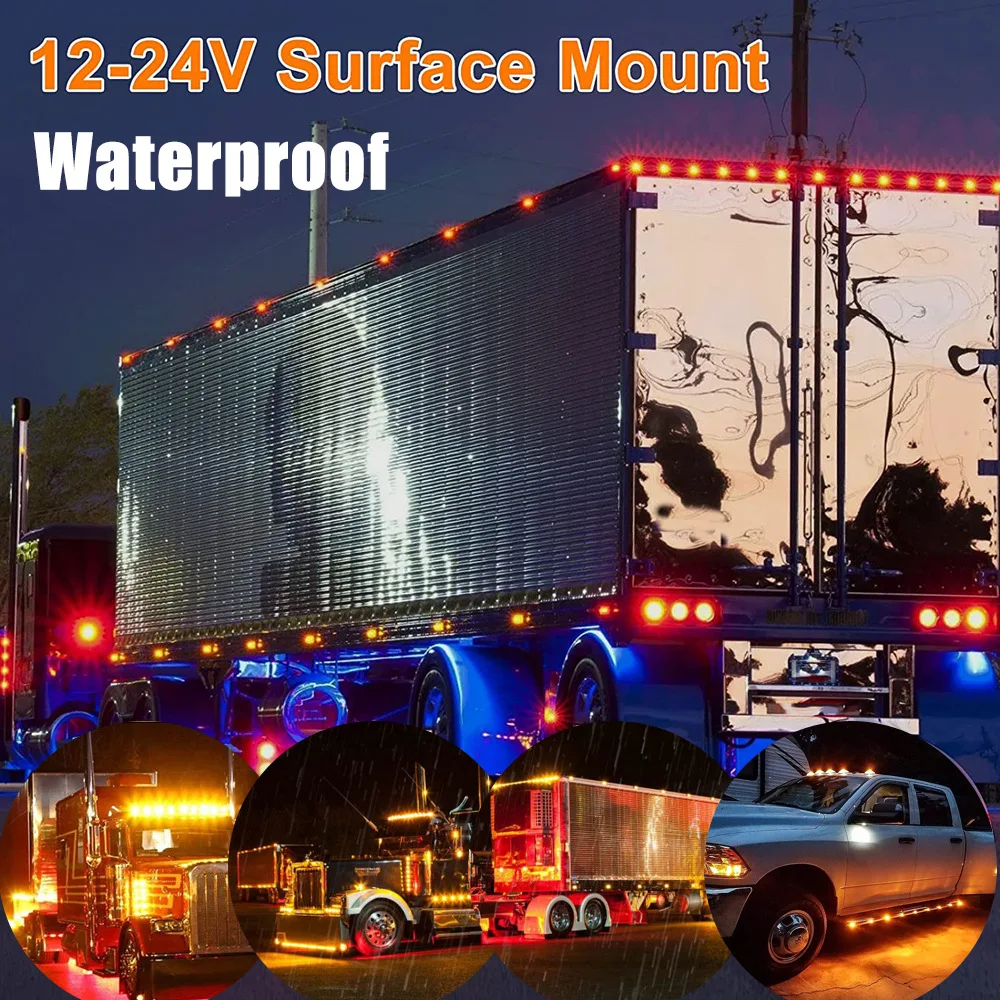 Smoked ƮϷ ̵ Ŀ , 12V 24V LED Ʈ Ŭ , RV , ڵ ܺ , E4 DOT ADR SAE ũ, 10 
