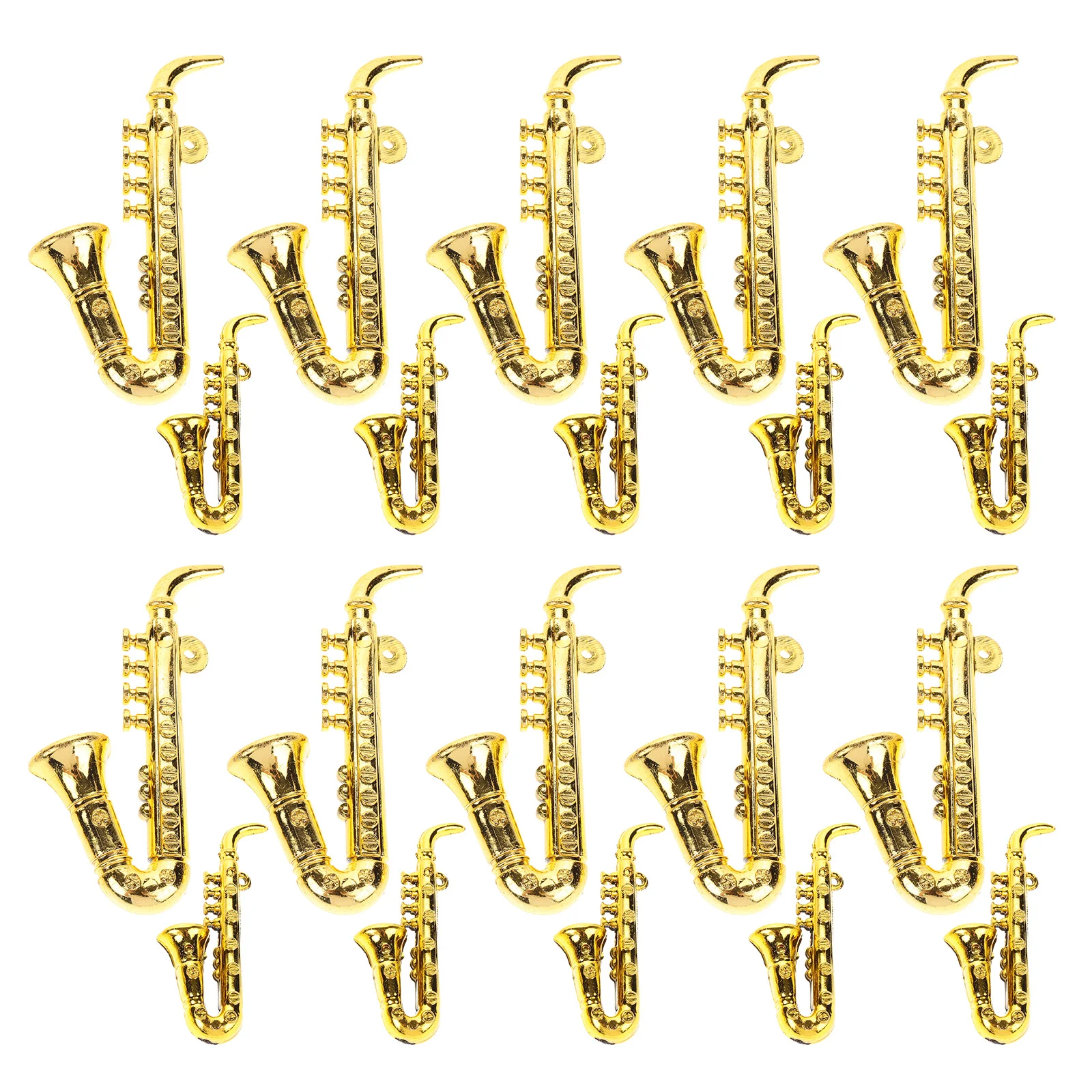 20 Pcs Saxophone Charm Xmas Tree Pendants Accessories Christmas Decor Supplies Plastic Musical Instruments Ornaments 4
