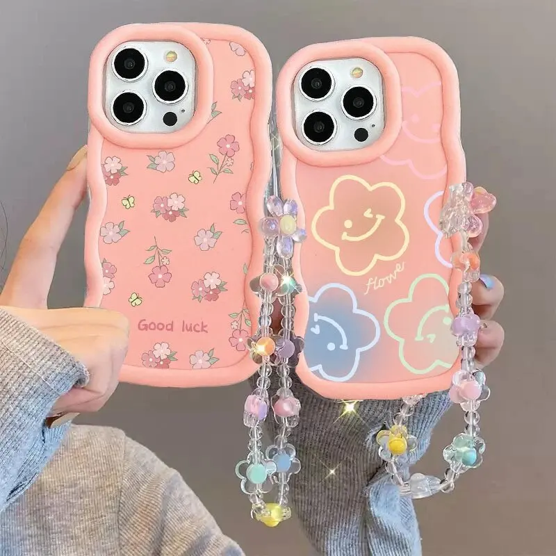 Floral Bracelet Chain Wave TPU Phone Case Cover