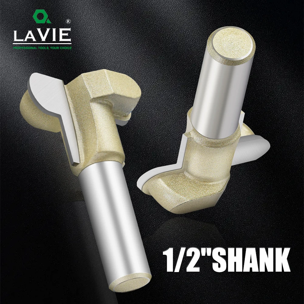 LAVIE 12,7mm Schaft Industriequalität Doppelfinger-Schubladenfräser Möbel-Schnitzfräser Holzbearbeitungs-Fräser