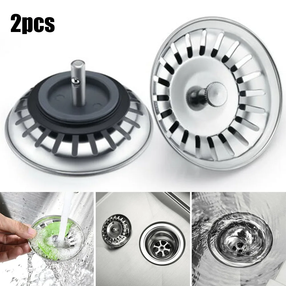 

Stainless Steel Kitchen Sink Strainer Stopper Waste Plug Sink Filter Deodorization Type Basin Sink Drain Kitchen Accessories