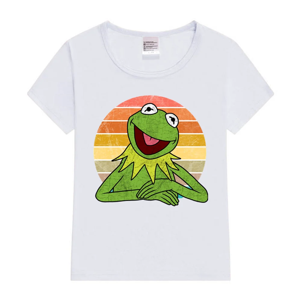 Kermit The Frog Kids T-Shirt 2024 FashionT Shirt Girls Boys Cartoon Style T-Shirt Toddler Tees Tops Summer Funny Kids Clothes 4