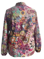 Plus Size 1XL-5XL Women Fashion  Floral Print Turndown Collar Shirt Casual Elegant Blouse Long Sleeve Shirt - Image 2