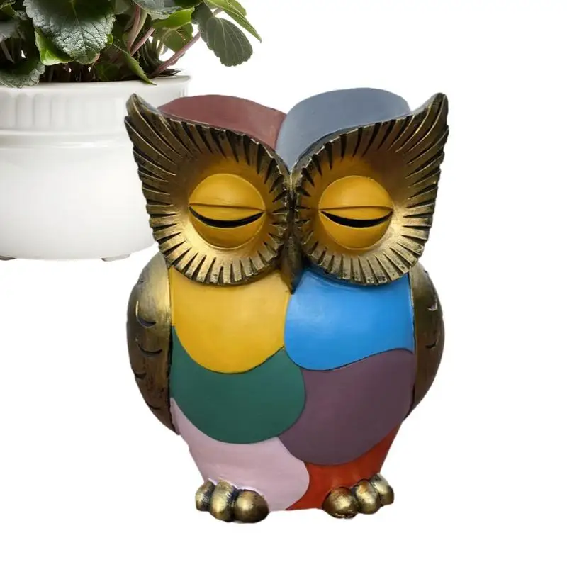 

Owl Plant Pot Resin Planter Figurines In Owl Shape Home Decor Ornaments Decorative Tabletop Art Decor Pencil Holder For Desktop
