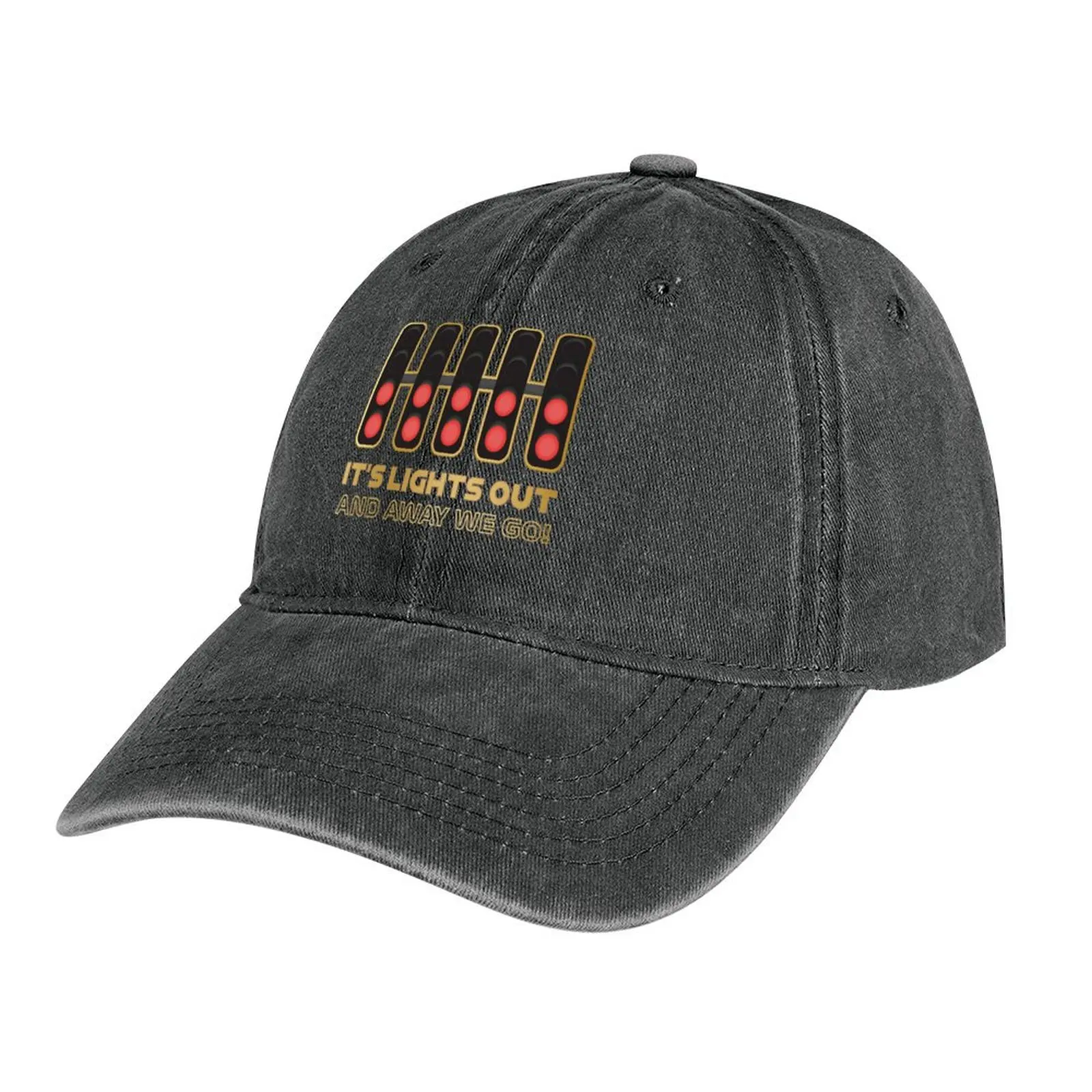 

It's Lights Out and Away We Go! - Premium Version (Gold and White) Cowboy Hat New In The Hat Streetwear Baseball Men Women's