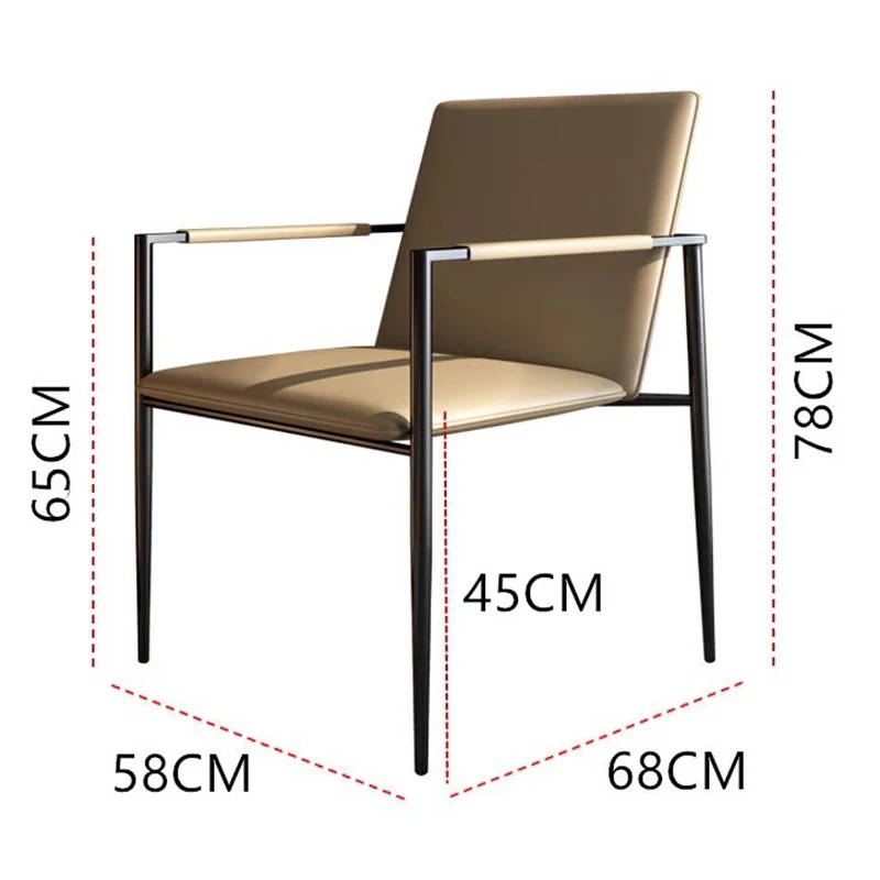 Nordic Makeup Dining Chairs Luxury Aesthetic Unique Office Dining Chair Lounge Hotel Sillas De Comedor Home Furniture WJ35XP images - 6