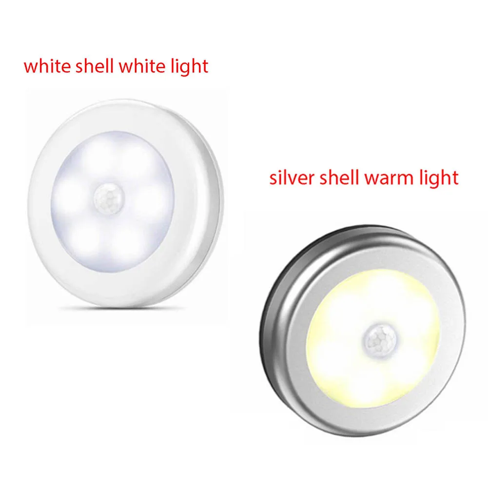6 Led Lights Motion Sensor Lamp Intelligent Body Sensor Wall Lamp Battery  Power for Home Bedroom Stairs Decoration Night Light| | - AliExpress