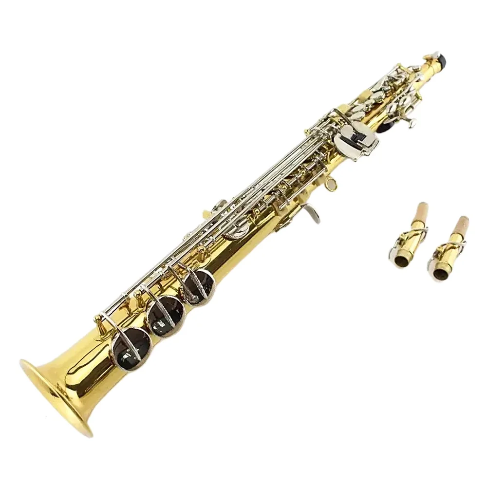 

Classic 62 soprano saxophone Bb gold plated surface silver button Japanese craft instrument professional sax soprano