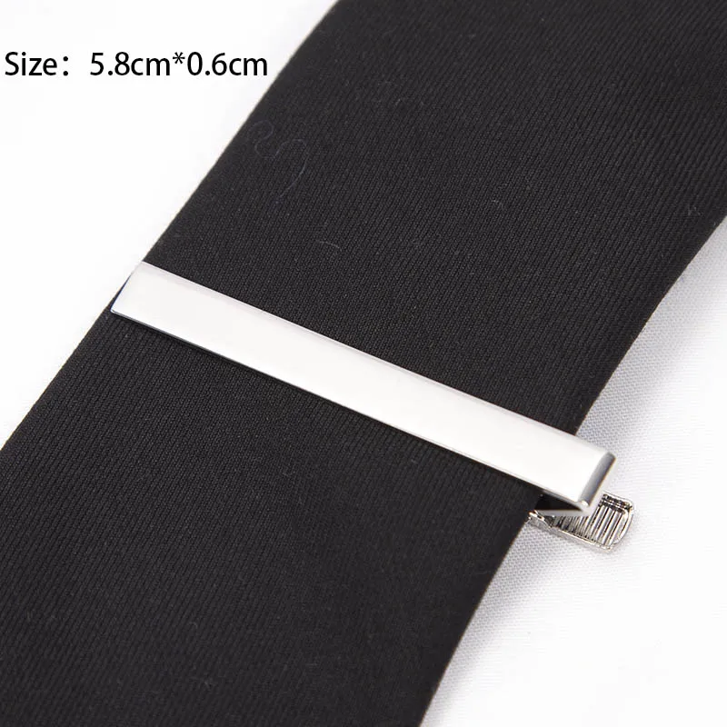 Tie Clips Men's Metal Necktie Bar Dress Shirts Tie Pin for Wedding Ceremony Man Accessories