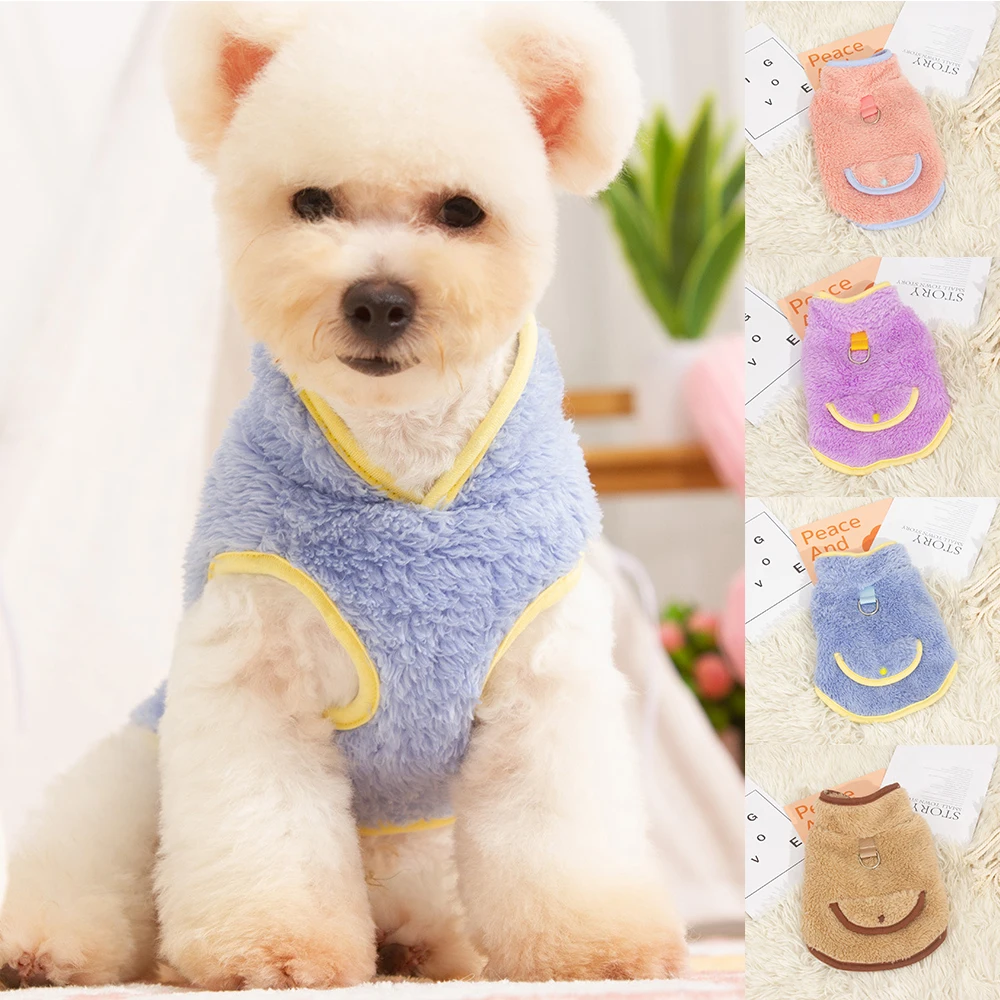 

Soft Coral Fleece Cat Shirt Cute Dog Vest Pet Dog Clothes For Small Dogs Puppy Clothing Pet Sweater Autumn Winter Pet Outfit