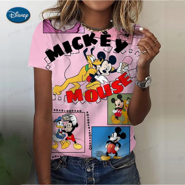디즈니 마법에 흠뻑 취하세요: 수채화 프린트의 미키 마우스 티셔츠