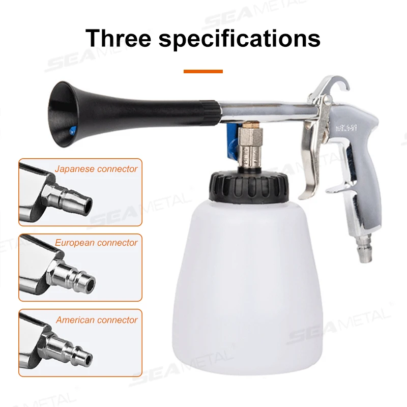 SEAMETAL High Pressure Car Washer Gun Automobiles Water Gun 1L Kettle Tornador Cleaning Tool for Car Deep Clean Washing