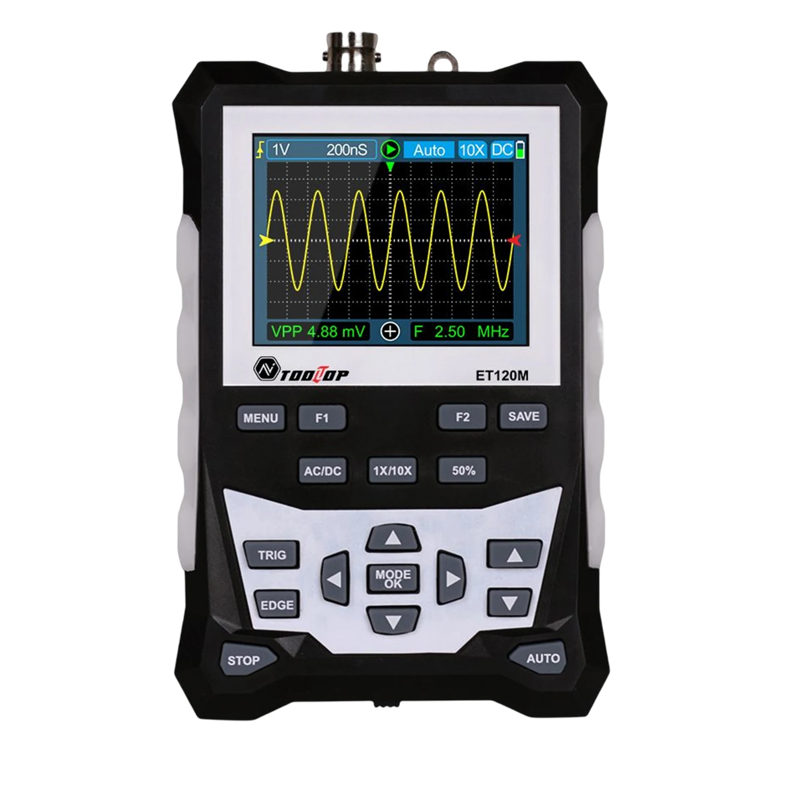 

ET120M DS0-TC2 Digital Oscilloscope 120MHz Bandwidth 500MSa/s Sampling Rate HD 2.4 Inch TFT with Backlight