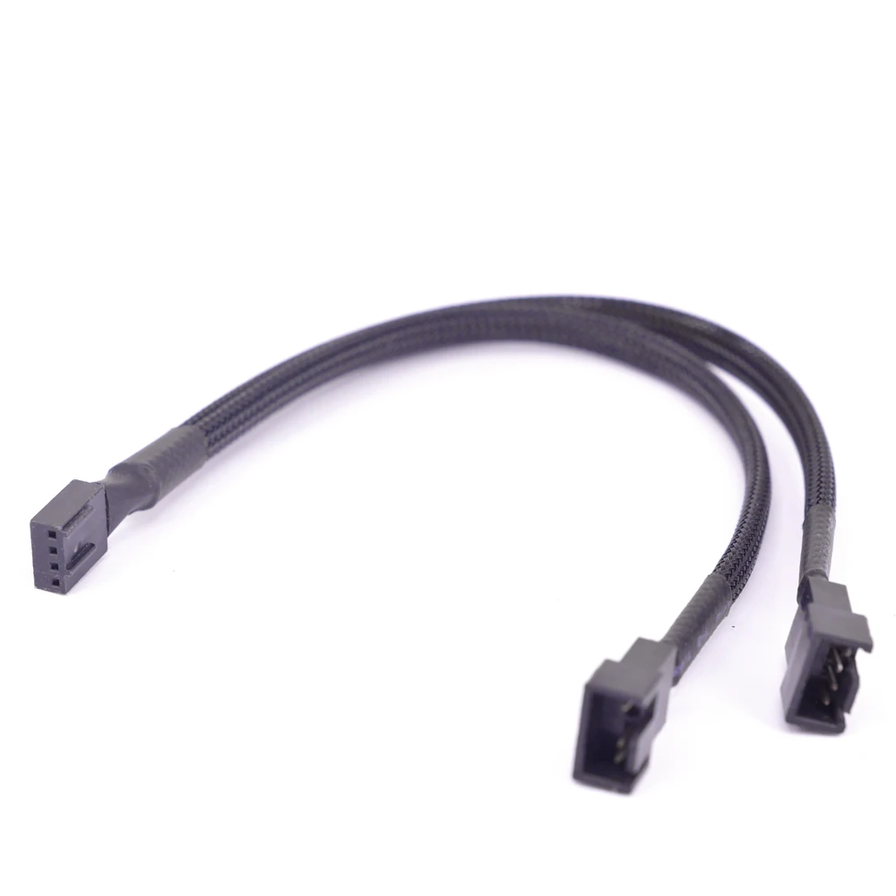 Cavo Prolunga Per Ventilatore PC 12 Pollici (30 Cm) 4 Pin PWM, Maschio-femmina, Con Manicotto, OKGear FC44PWM-12BKS