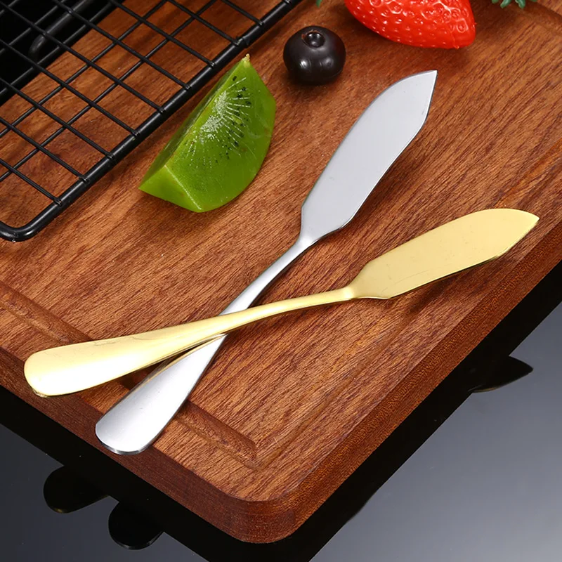 

NEW Stainless Steel Butter Knife Bread Cream Jam Spreaders Breakfast Spreads Knives for Cheese and Condiments Gold Dessert Tools