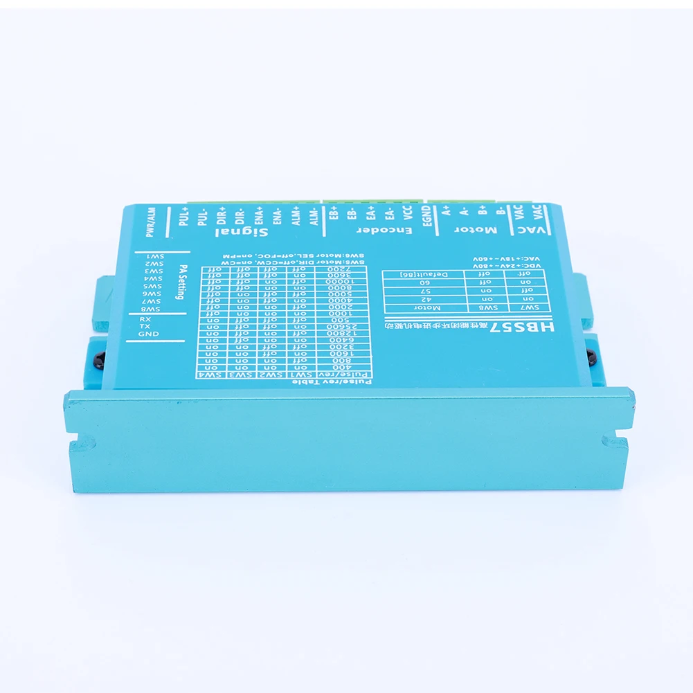 HBS57 스테퍼 모터 드라이버 컨트롤러 AC20-80V/DC24-70V 스텝 모터 드라이버 엔코더 1000 라인 2상 Nema23/Nema24 모터용