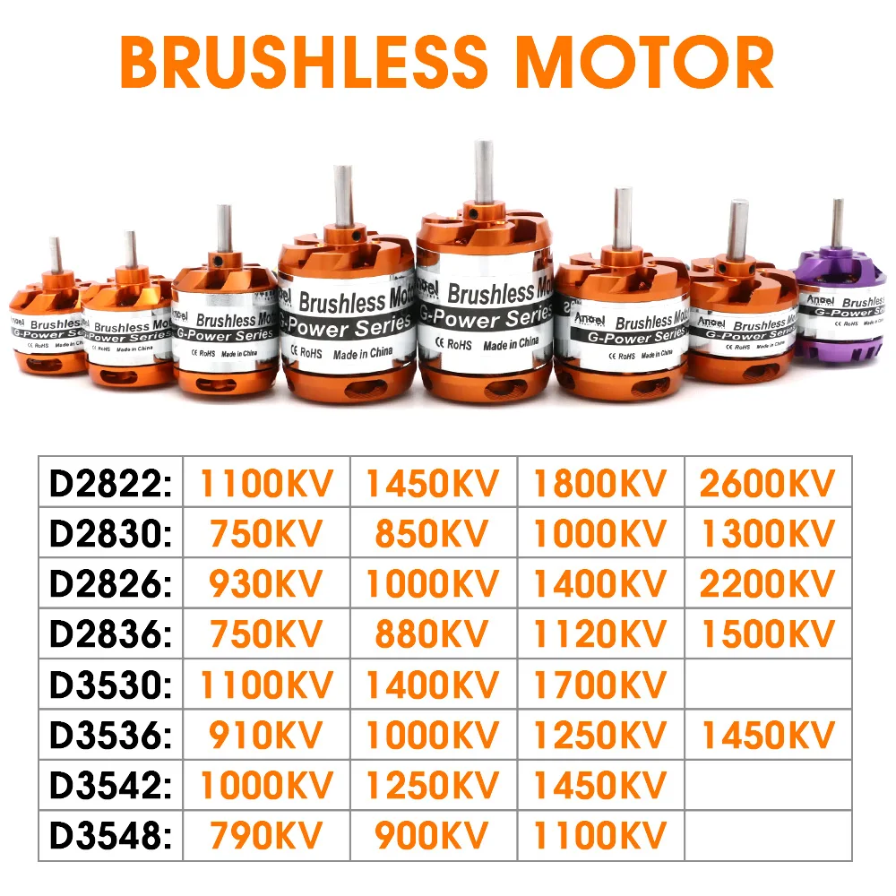 Moteur Brushless RC D2830 D3530 D3542 D3548 1000KV-1700KV