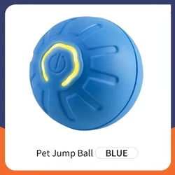 Interactive Electronic Pet Toy Ball - USB Rechargeable Automatic Moving and Bouncing Toy (Blue)