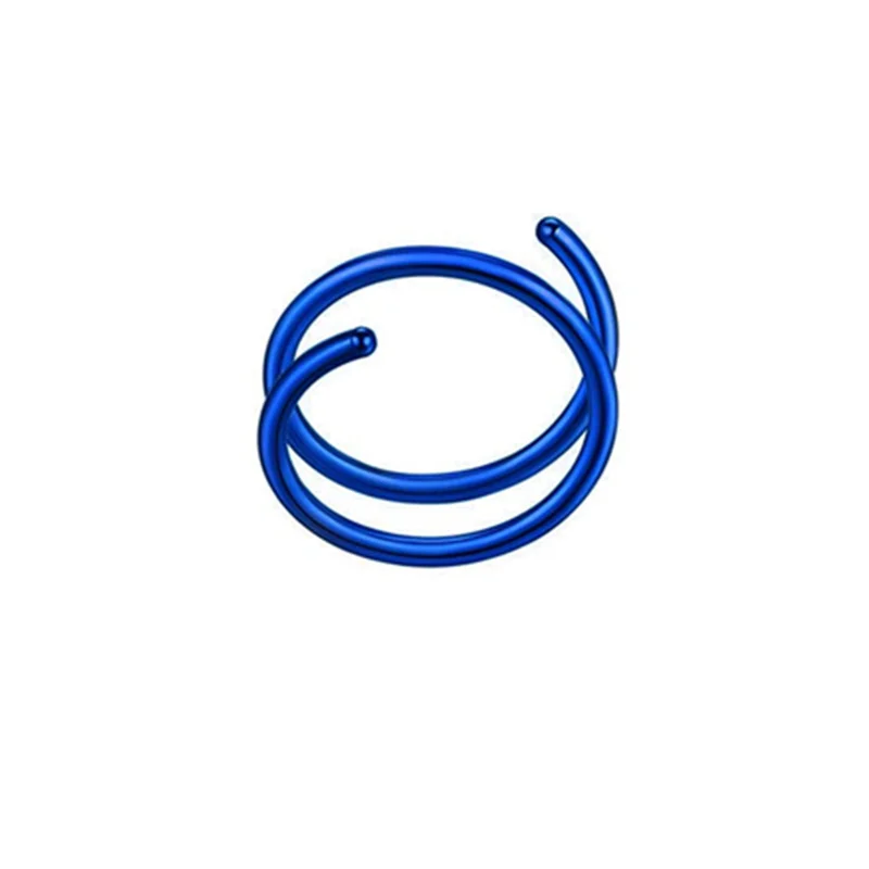 1 Pair Stainless Steel Double Spiral Nose Hoop Ring For Women Men Piercing Jewelry