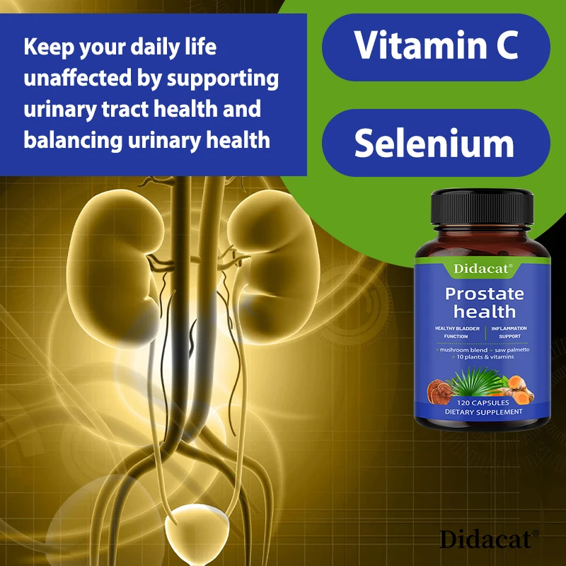 Saw palmetto extract, with vitamin C and minerals such as magnesium, supports urinary system health and protects hair