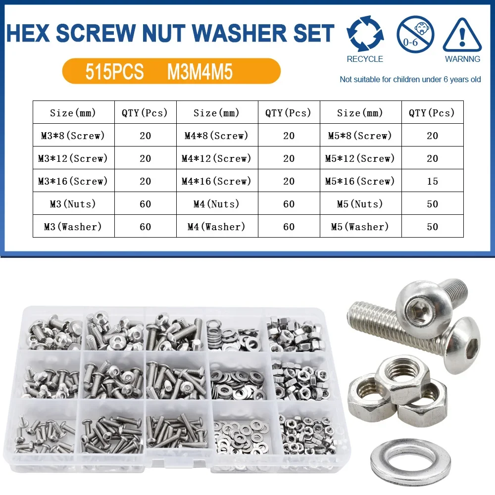 Kits de juntas, aço inoxidável 304, parafuso