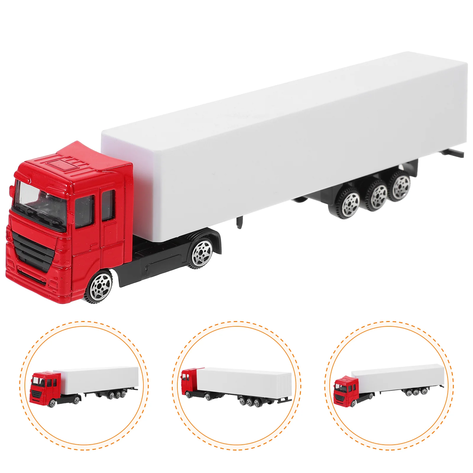 Boys Truck Model Plaything Alloy Truck Model Realistic Container Truck Model Miniature Truck Toy 6
