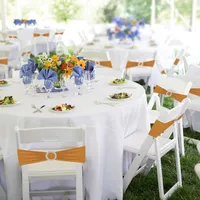 Spandex Chair Sashes Premium Stretch Chair Cover Band with Buckle Universal Elastic Chair Ties for Wedding Party Ceremony Decor 2